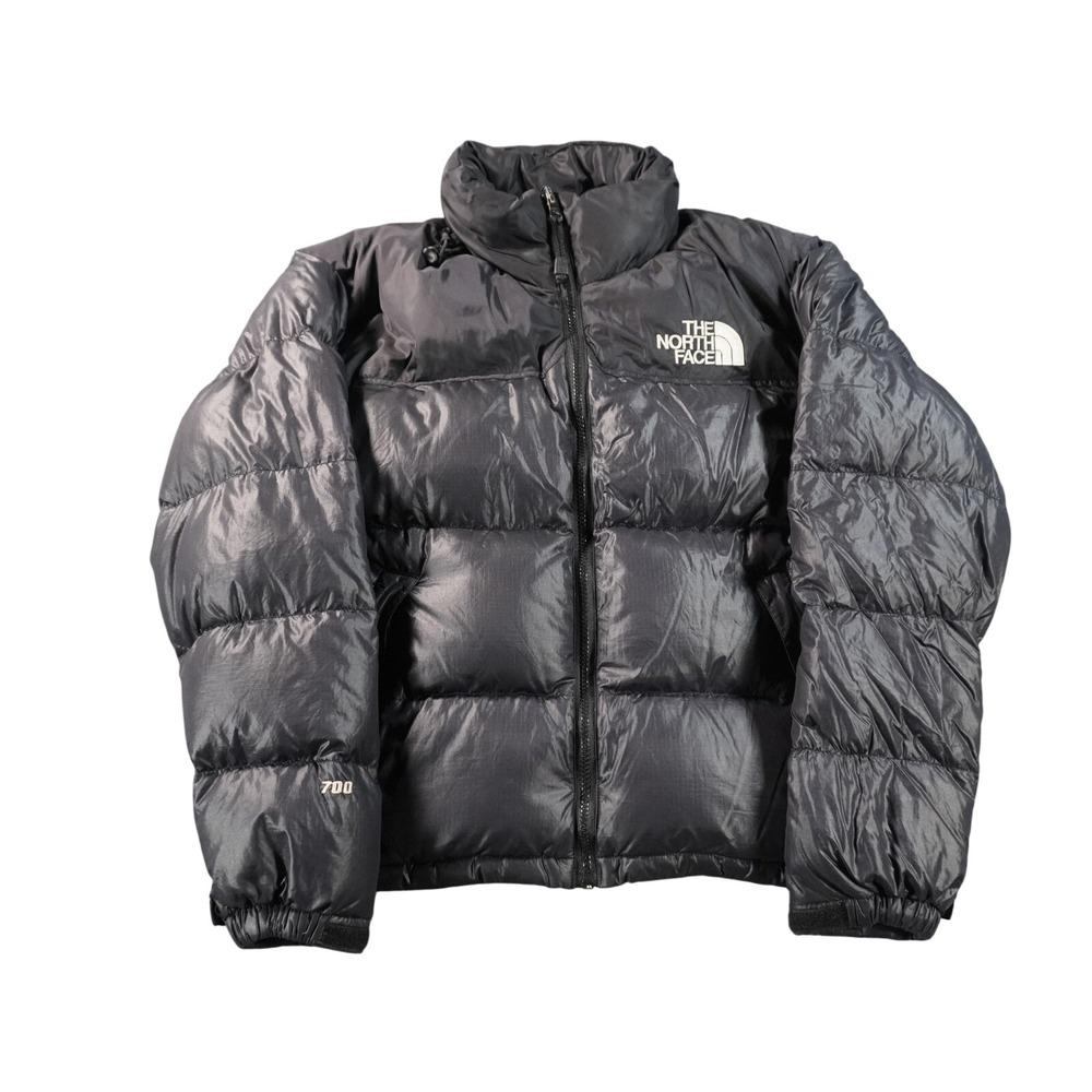 The North Face Nuptse 700 Puffer Jacket Womens Small Black Down Insulated Hooded